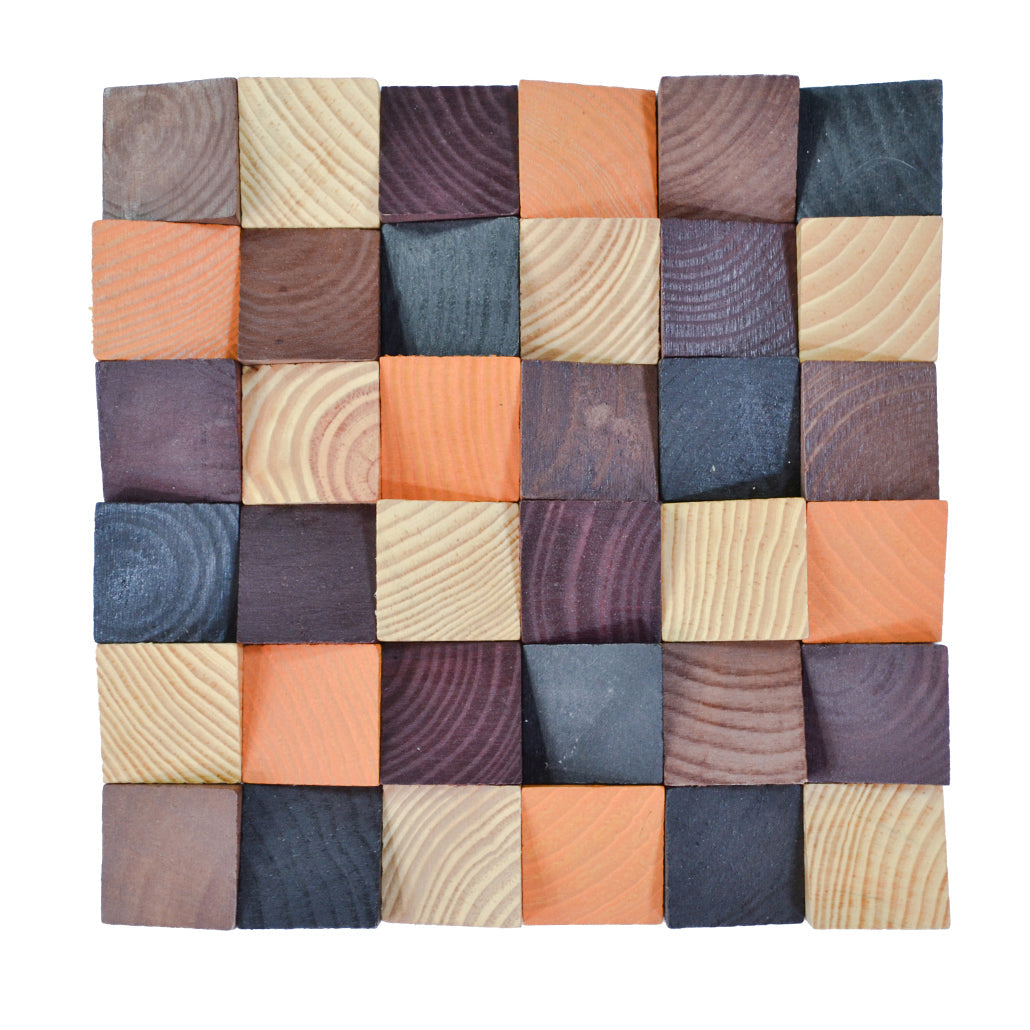 Panneau Bois Décoratif Mural | Bold Pin | 30×30 cm