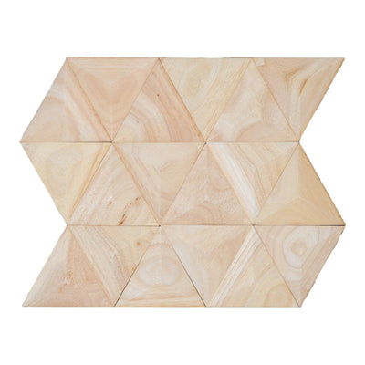 Panneau Bois Décoratif Mural | Hévéa XL | 30×35 cm