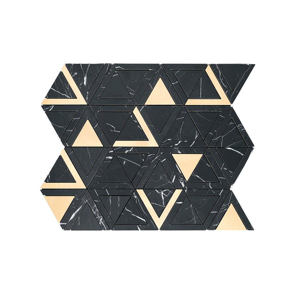 Crédence adhésive | Triangle Noir Or | 28,7×33,1 cm