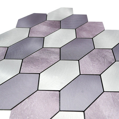Crédence adhésive | Picket Mauve | 30×30 cm
