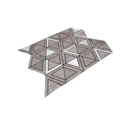 Crédence adhésive | Triangle Gris Argent | 28,7×33,1 cm