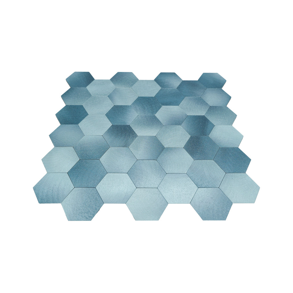 Crédence adhésive | Hexagone Bleu | 28,8×29,2 cm