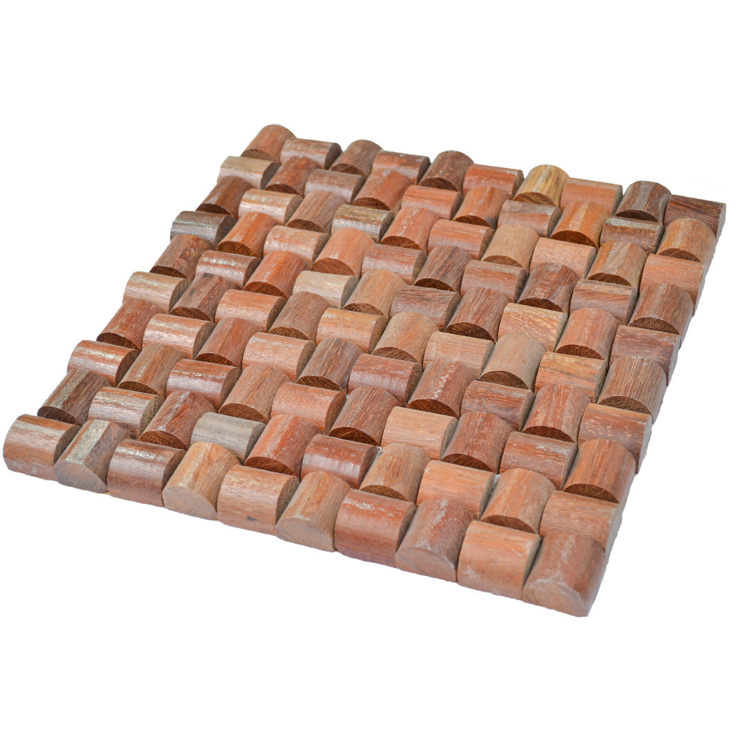 Panneau Mosaïque en Bois | Arisauro | 30×30 cm | Carrelage en Bois