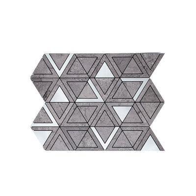 Crédence adhésive | Triangle Gris Argent | 28,7×33,1 cm