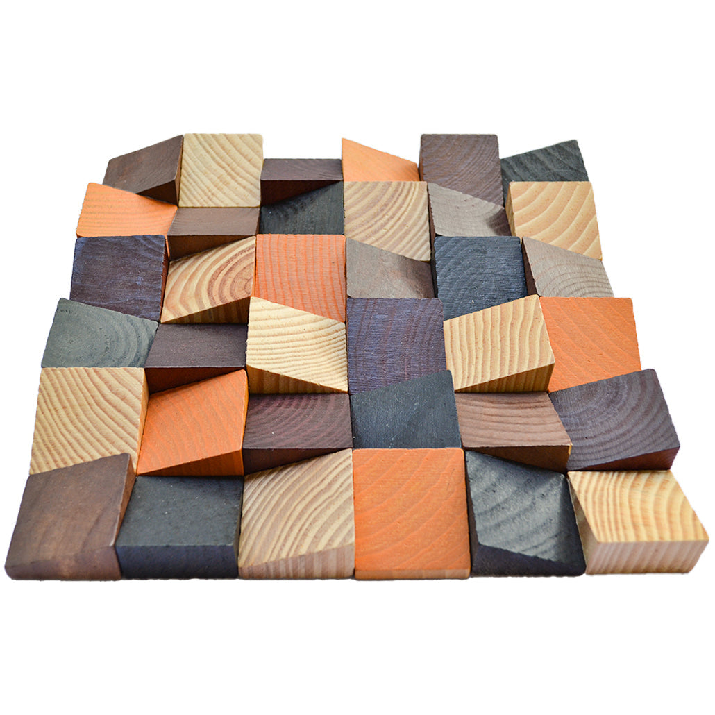Panneau Bois Décoratif Mural | Bold Pin | 30×30 cm