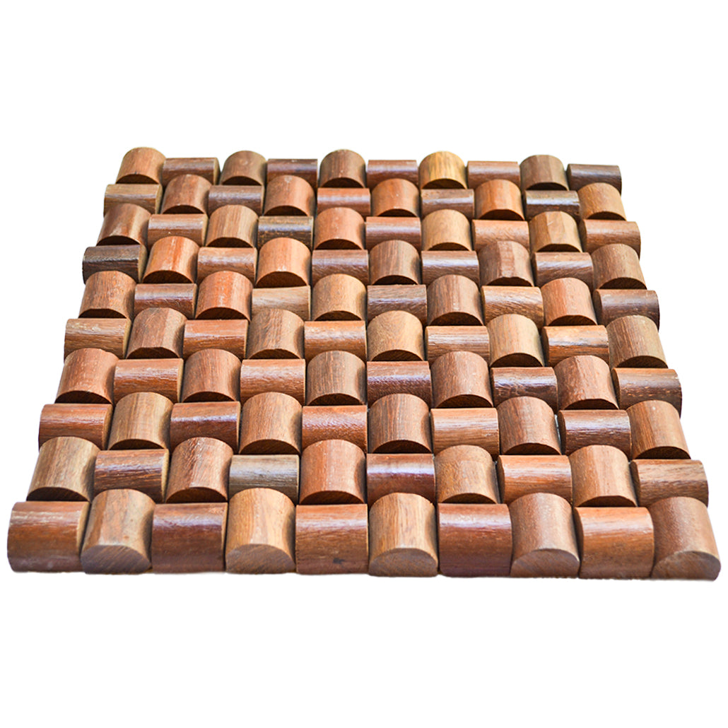 Panneau Mosaïque en Bois | Arisauro | 30×30 cm | Carrelage en Bois