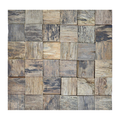 Panneau Bois Décoratif Mural | Marine Shipwood | 30×30 cm