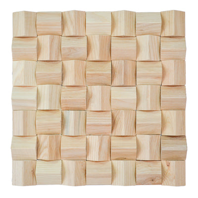 Panneau Bois Décoratif Mural | Frêne | 30×30 cm