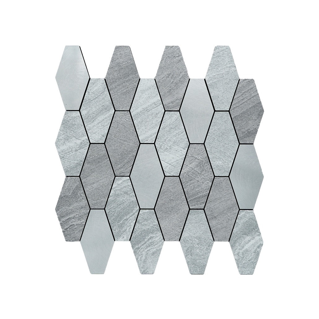 Crédence adhésive | Picket Argent | 30×30 cm