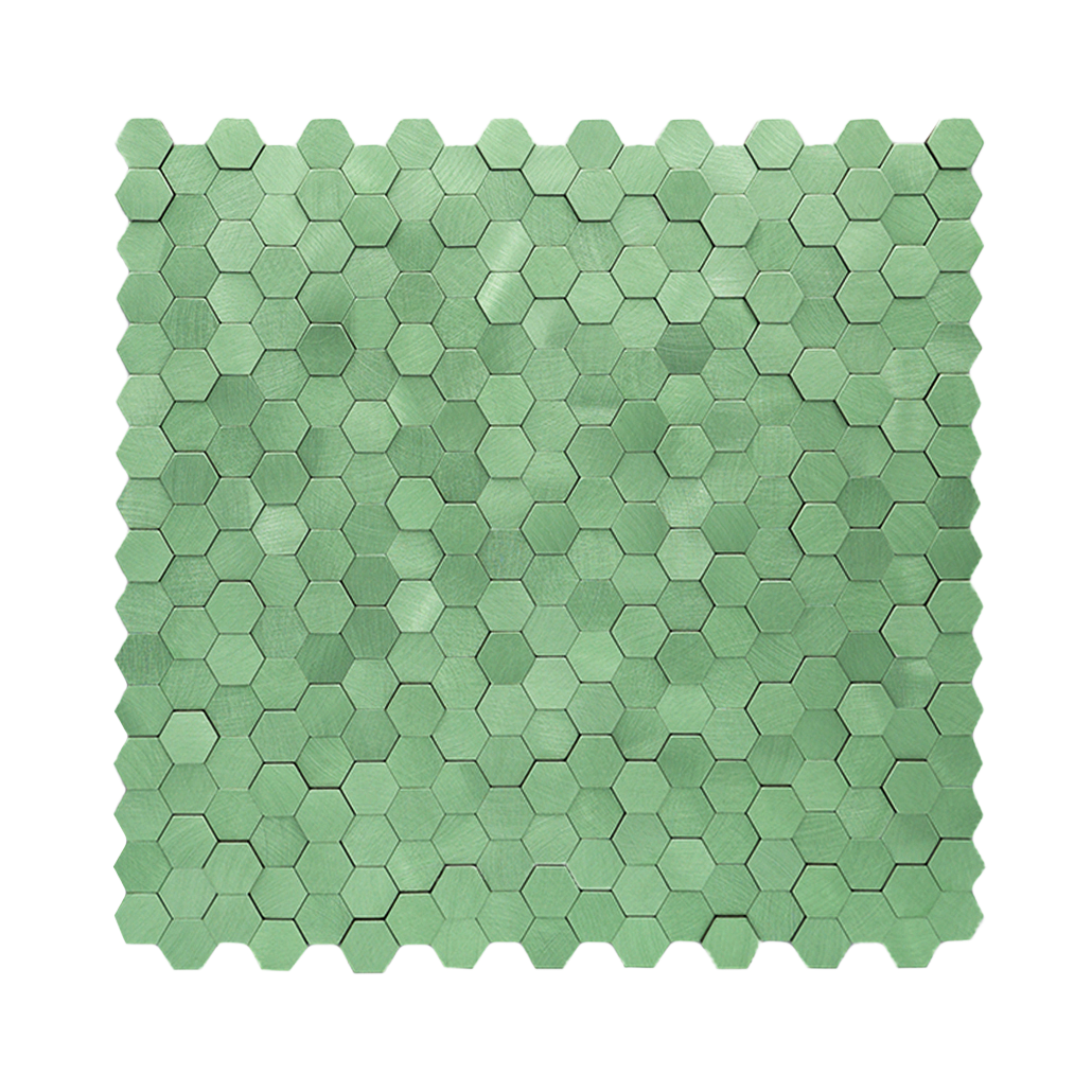 Crédence adhésive | Mini Hexagone 3D Vert pastel | 29,8×30,7 cm