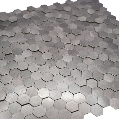 Crédence adhésive | Mini Hexagone 3D Anthracite | 29,8×30,7 cm
