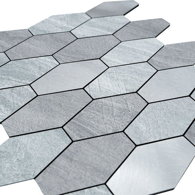 Crédence adhésive | Picket Argent | 30×30 cm