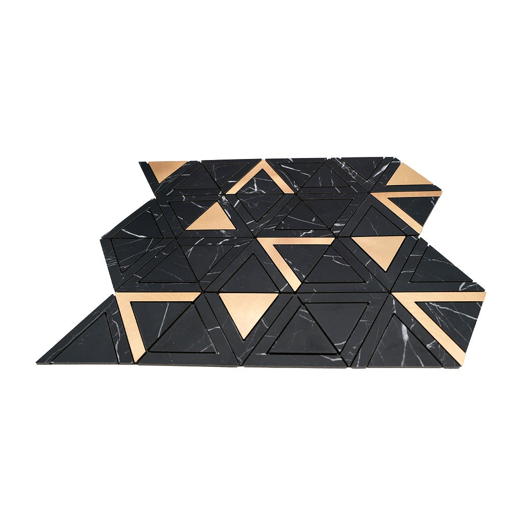 Crédence adhésive | Triangle Noir Or | 28,7×33,1 cm
