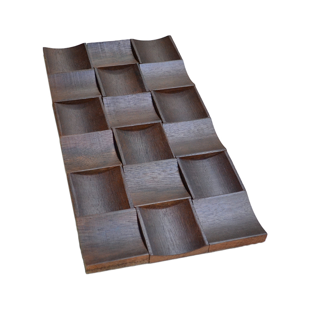 Panneau Mosaïque en Bois | Merbau XL | 30×60 cm | Carrelage en Bois