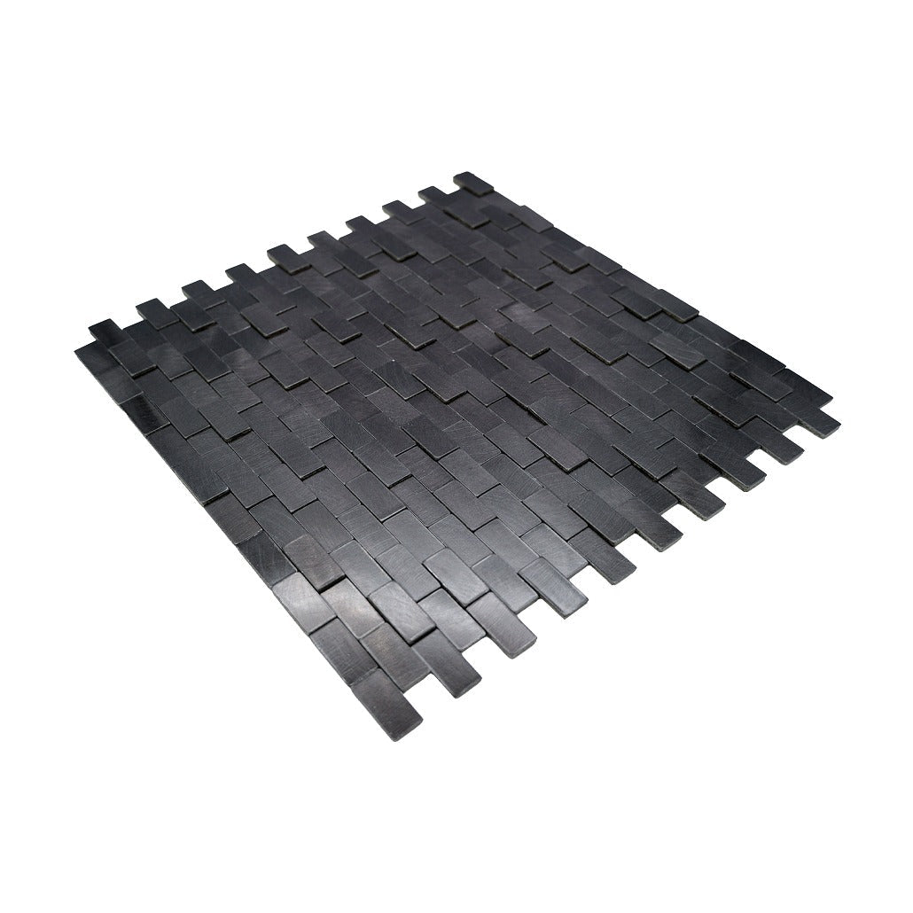 Crédence adhésive | Plaquette 3D Graphite | 30×29,8 cm