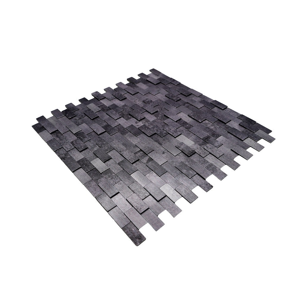 Crédence adhésive | Plaquette 3D Anthracite | 30×29,8 cm