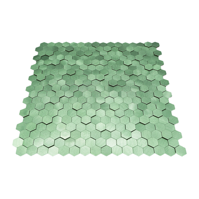 Crédence adhésive | Mini Hexagone 3D Vert pastel | 29,8×30,7 cm