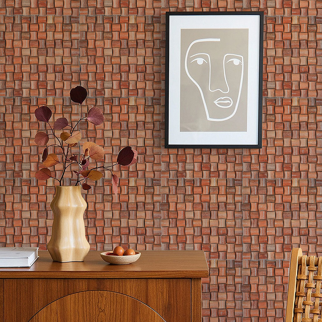 Panneau Mosaïque en Bois | Arisauro | 30×30 cm | Carrelage en Bois