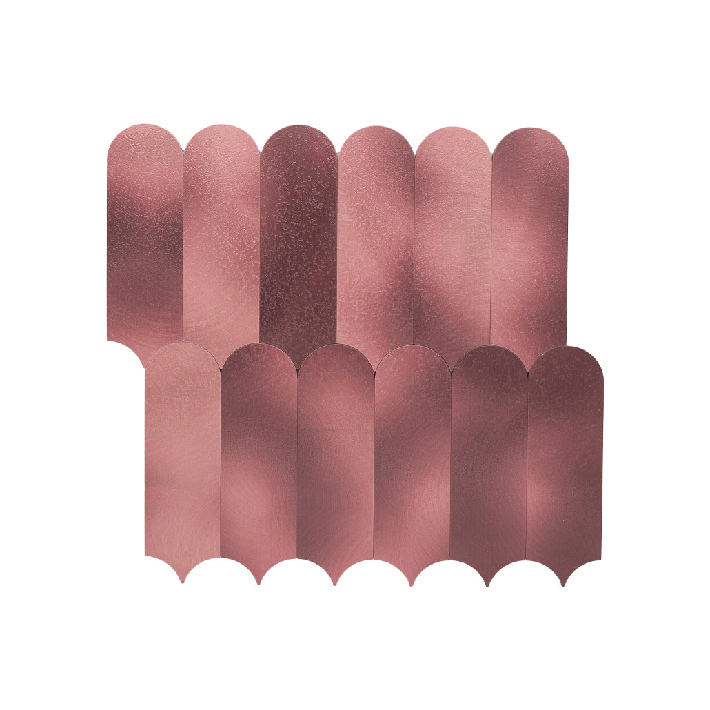 Panneau Mosaïque Autocollant | Arc Rose | 28,8×29,8 cm | Métal