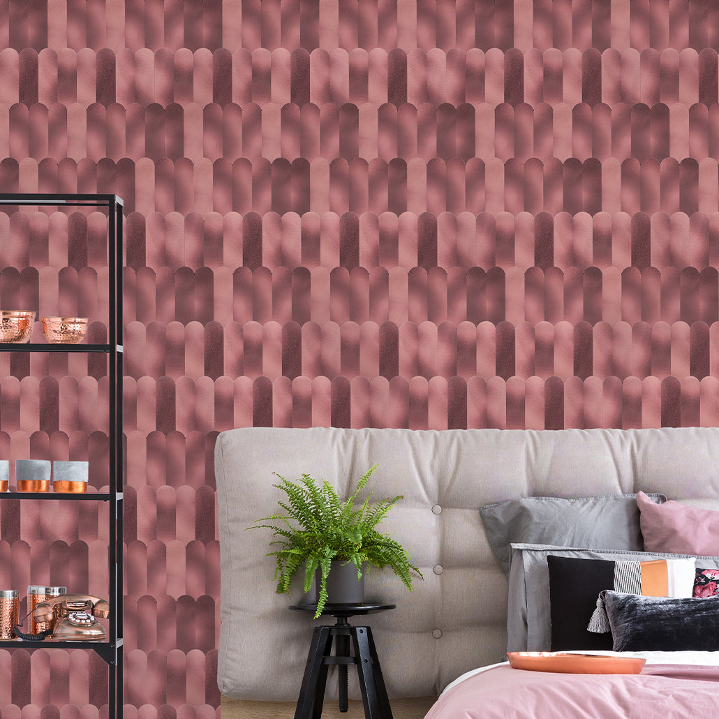 Panneau Mosaïque Autocollant | Arc Rose | 28,8×29,8 cm | Métal