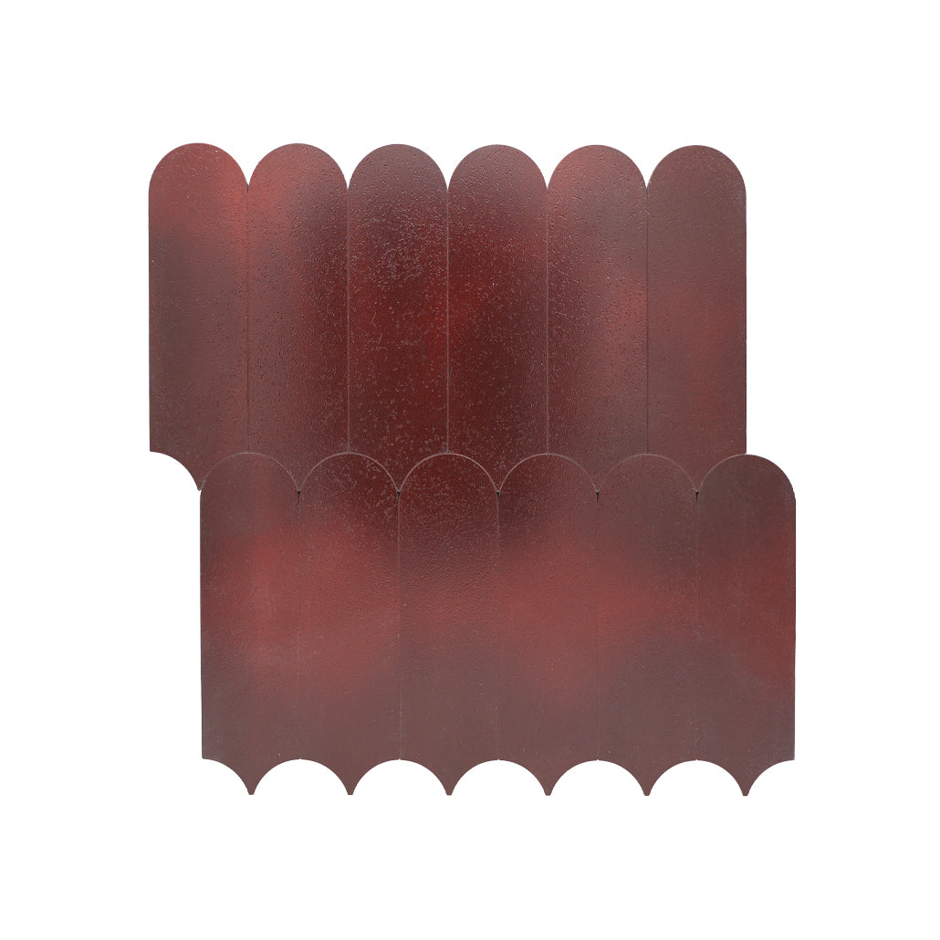 Panneau Mosaïque Autocollant | Arc Bordeaux | 28,8×29,8 cm | Métal
