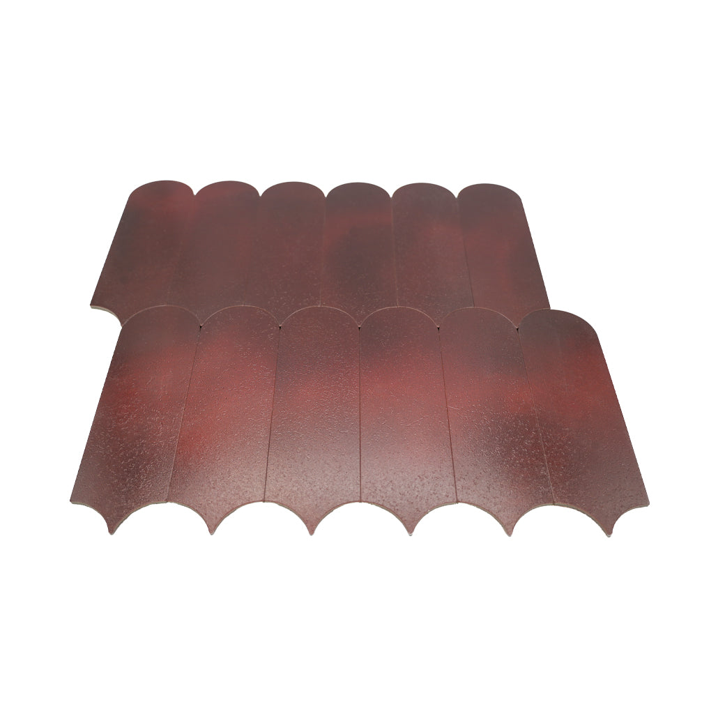 Panneau Mosaïque Autocollant | Arc Bordeaux | 28,8×29,8 cm | Métal