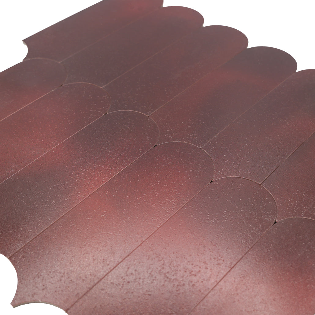 Panneau Mosaïque Autocollant | Arc Bordeaux | 28,8×29,8 cm | Métal