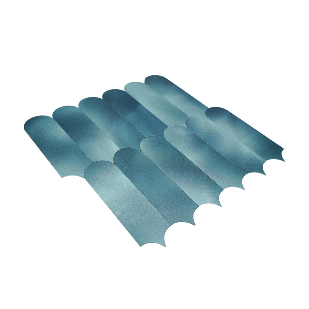 Panneau Mosaïque Autocollant | Arc Bleu | 28,8×29,8 cm | Métal