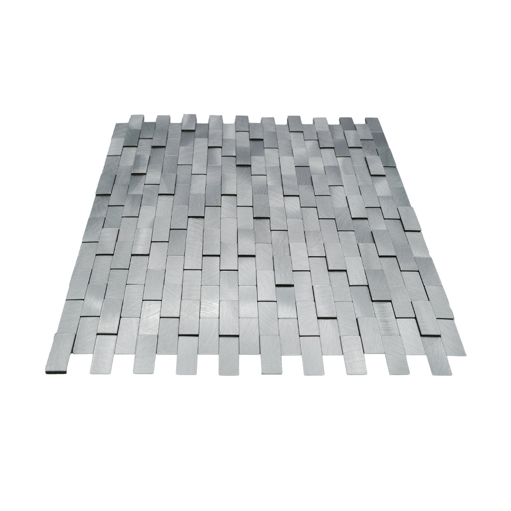 Crédence adhésive | Plaquette 3D Argent | 30×29,8 cm