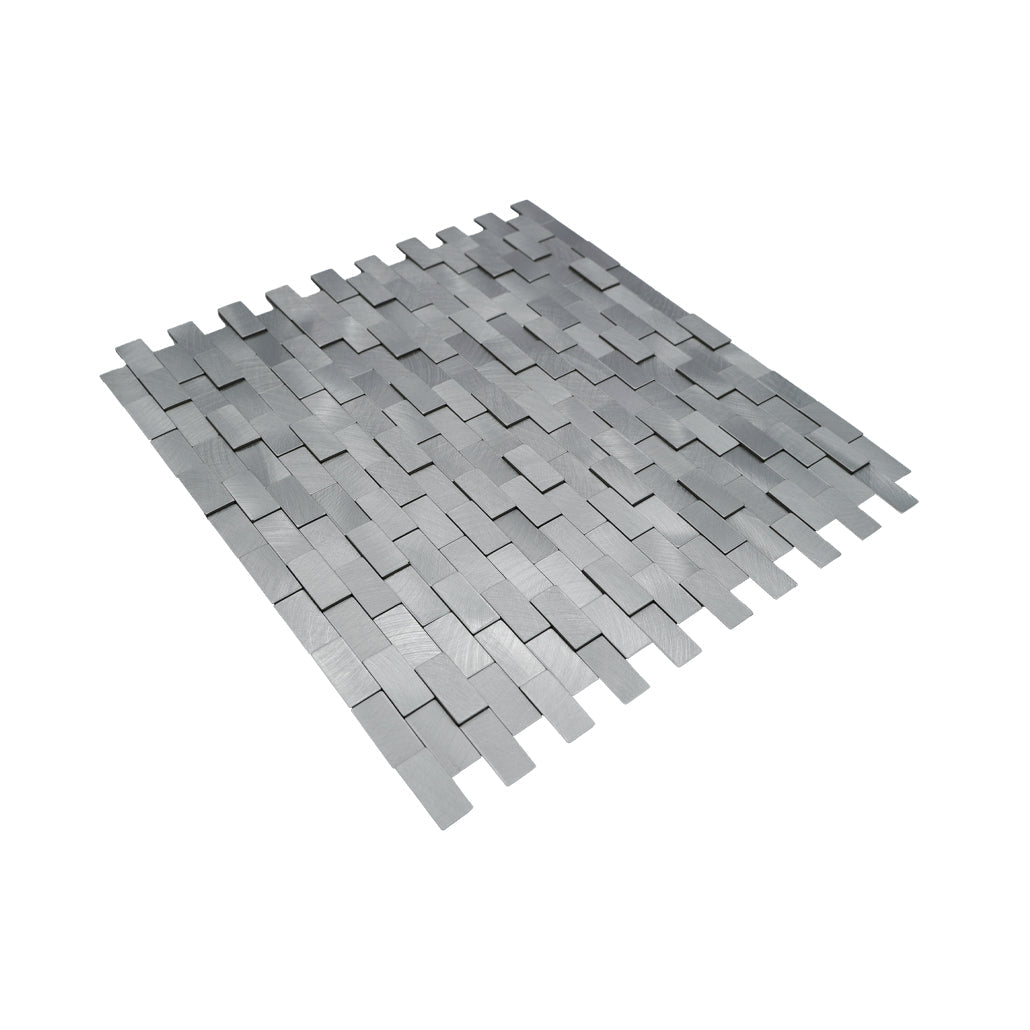 Crédence adhésive | Plaquette 3D Argent | 30×29,8 cm