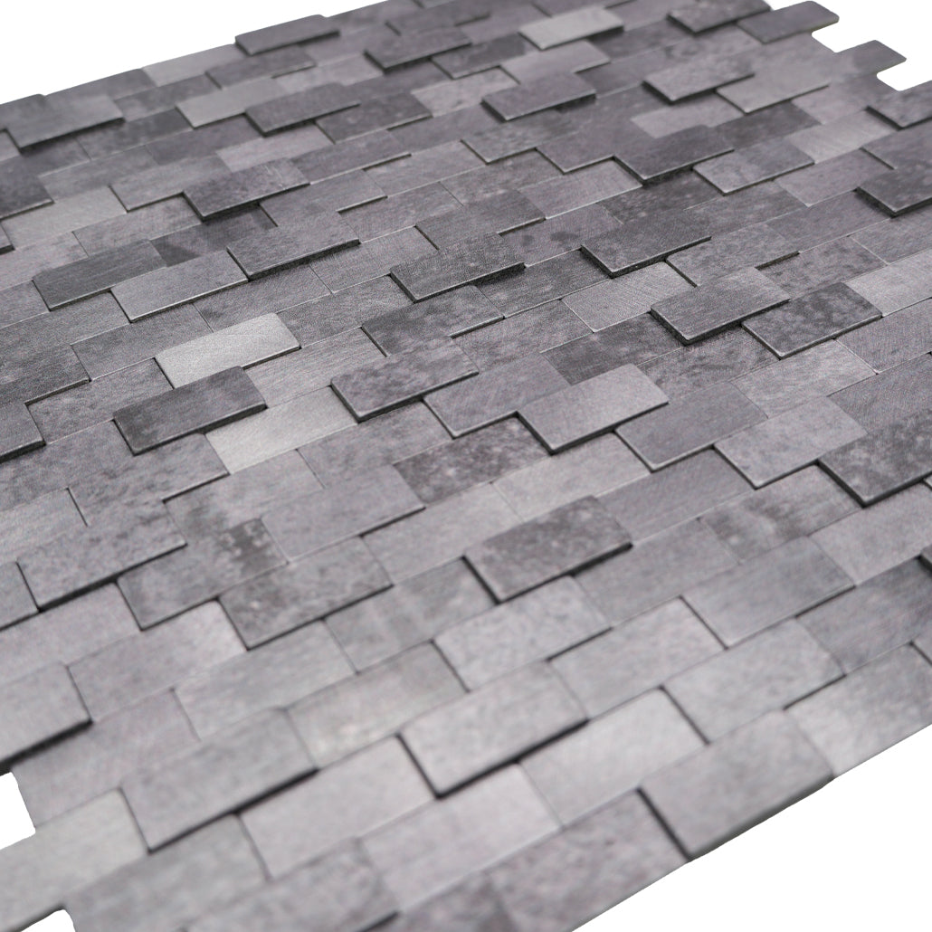 Crédence adhésive | Plaquette 3D Anthracite | 30×29,8 cm