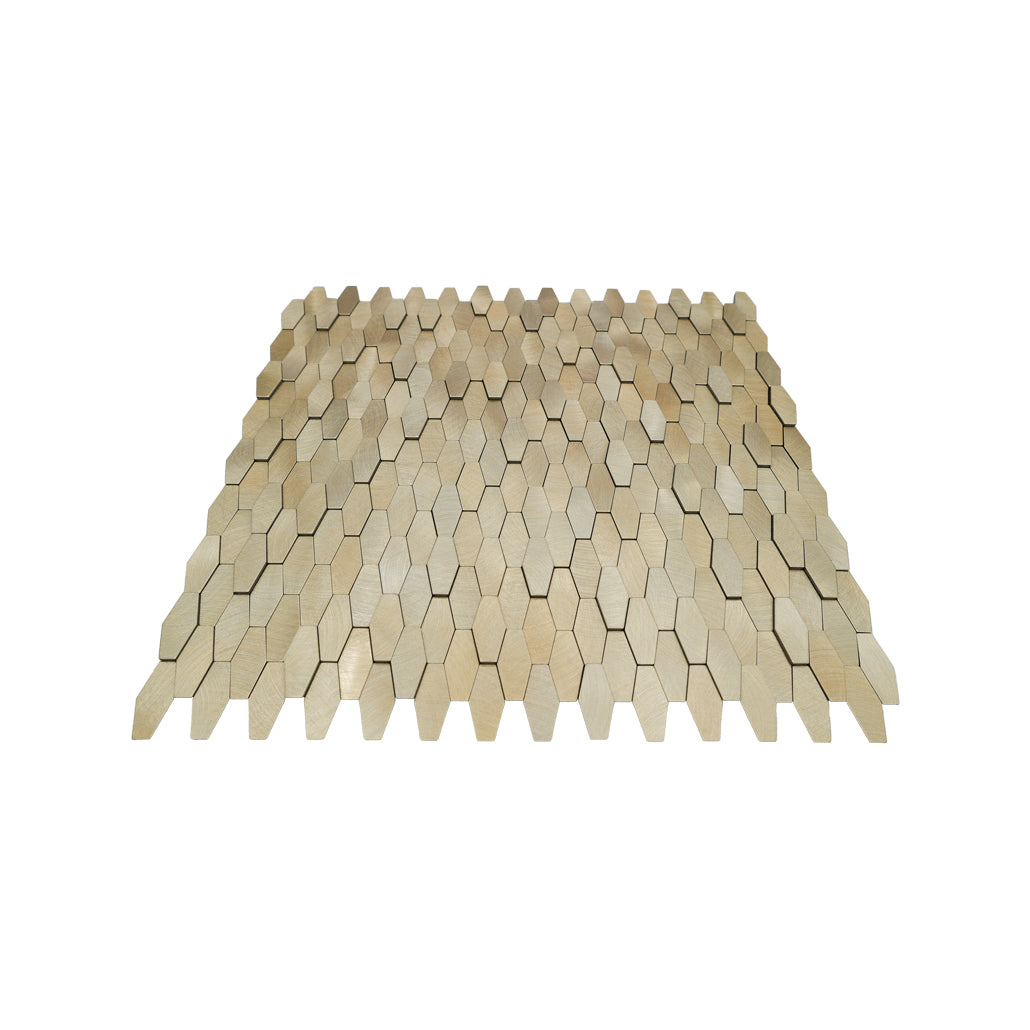 Panneau Mosaïque Autocollant | Picket 3D Or | 31×30 cm | Métal