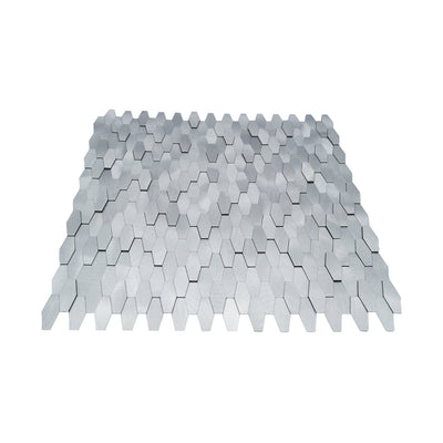 Crédence adhésive | Picket 3D Argent | 31×30 cm