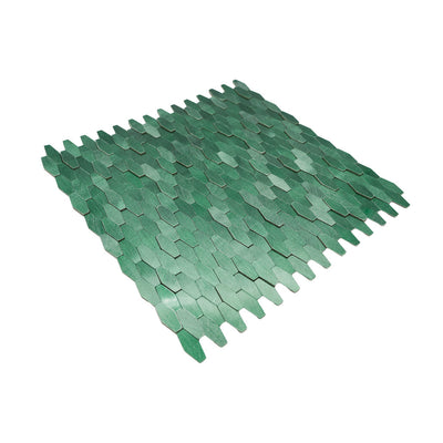 Crédence adhésive | Picket 3D Vert foncé | 31×30 cm