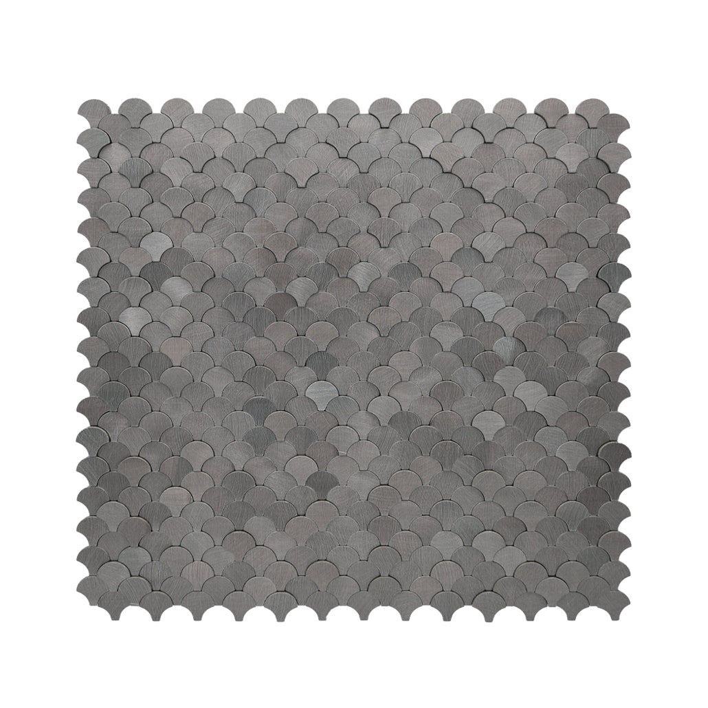 Crédence adhésive | Écaille de Poisson 3D Anthracite | 28,8×29,8 cm