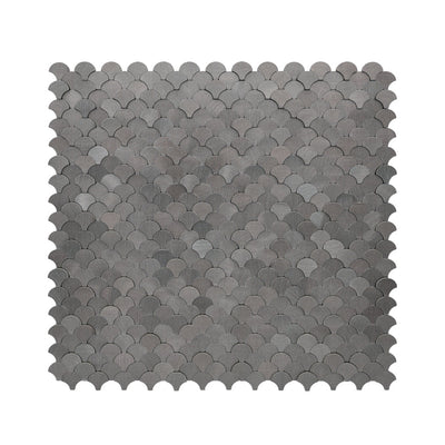 Crédence adhésive | Écaille de Poisson 3D Anthracite | 28,8×29,8 cm