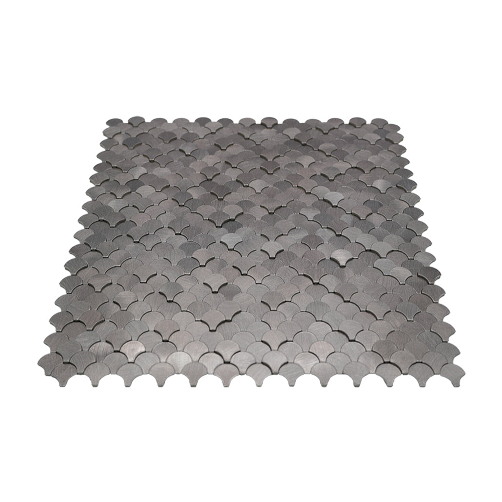 Crédence adhésive | Écaille de Poisson 3D Anthracite | 28,8×29,8 cm