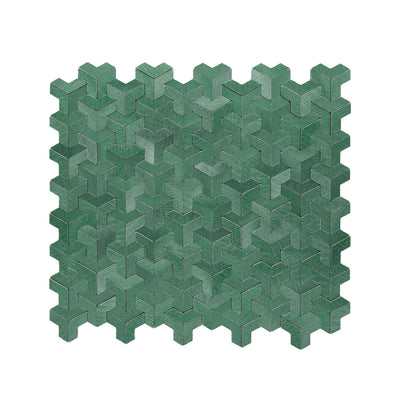 Crédence adhésive | Trifold 3D Vert foncé | 30,3×28 cm