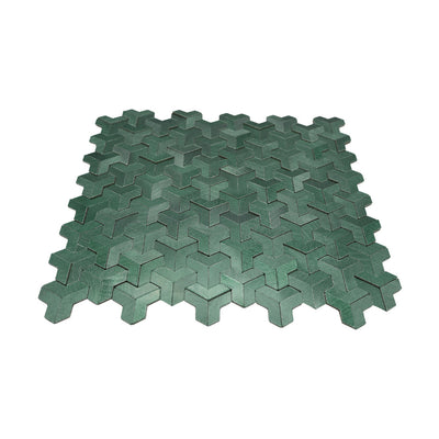 Crédence adhésive | Trifold 3D Vert foncé | 30,3×28 cm