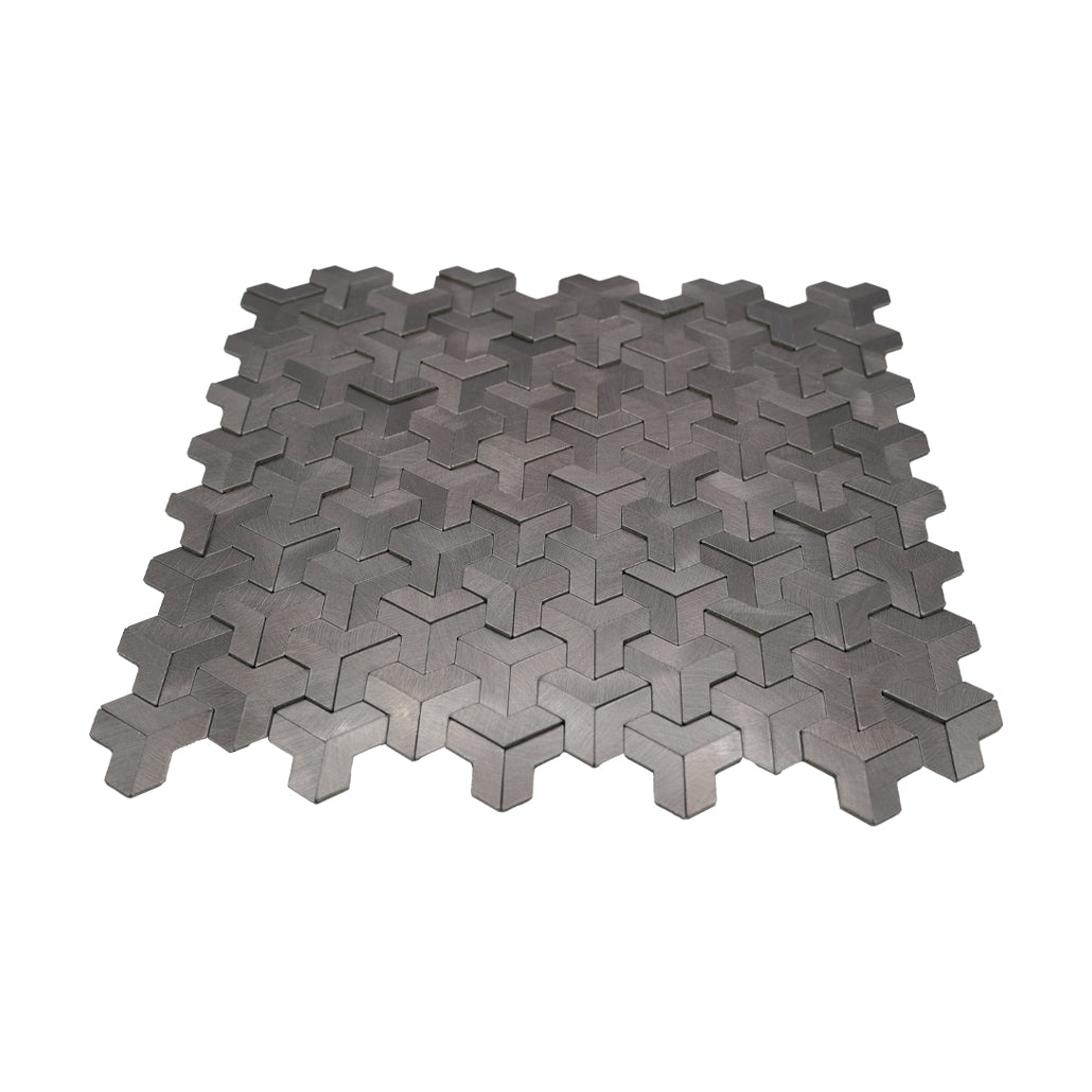 Crédence adhésive | Trifold 3D Anthracite | 30,3×28 cm