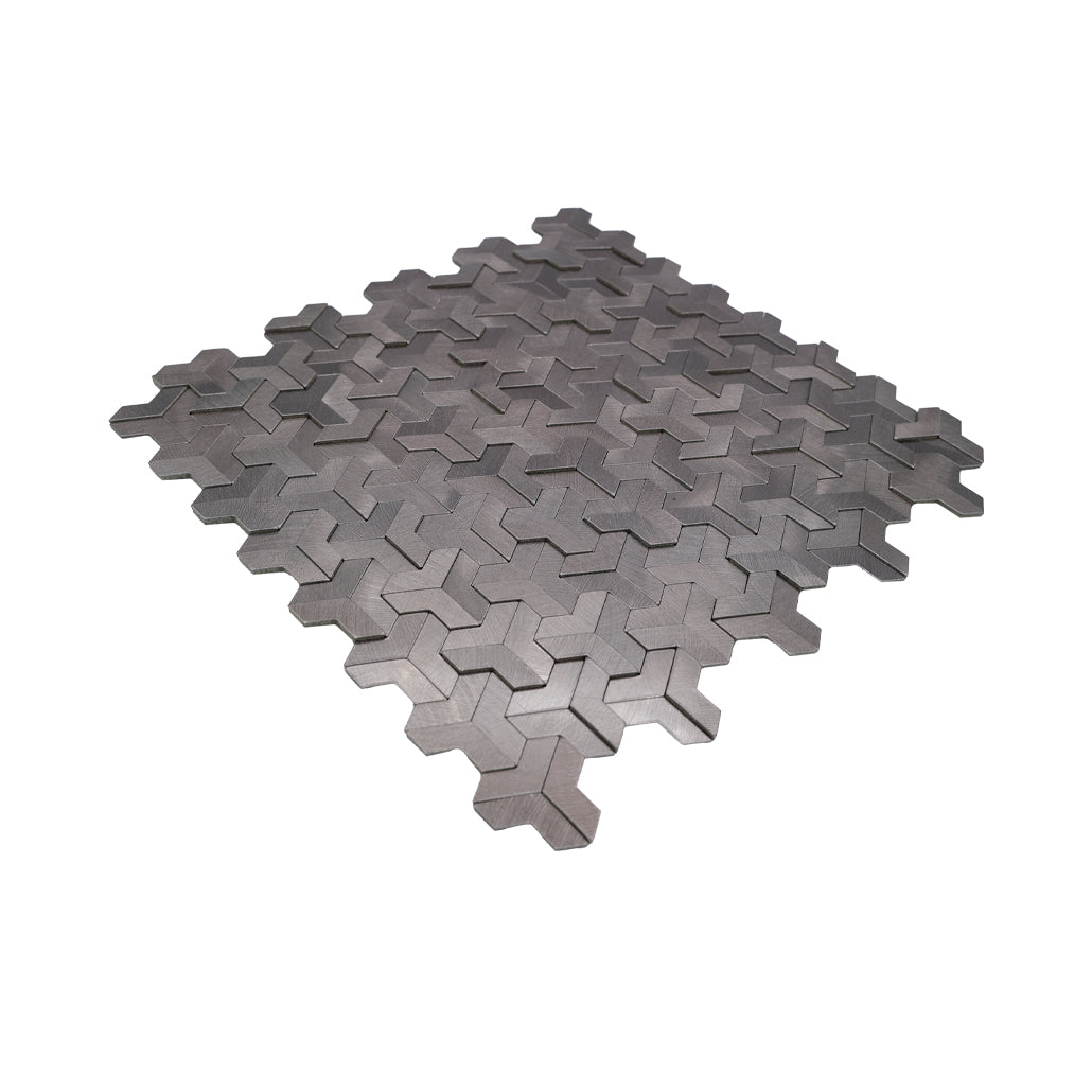 Crédence adhésive | Trifold 3D Anthracite | 30,3×28 cm