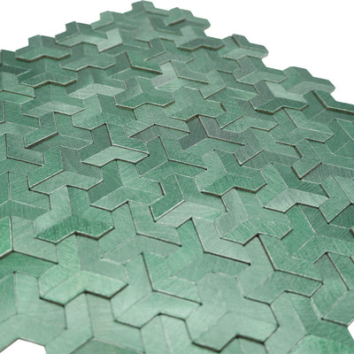 Crédence adhésive | Trifold 3D Vert foncé | 30,3×28 cm