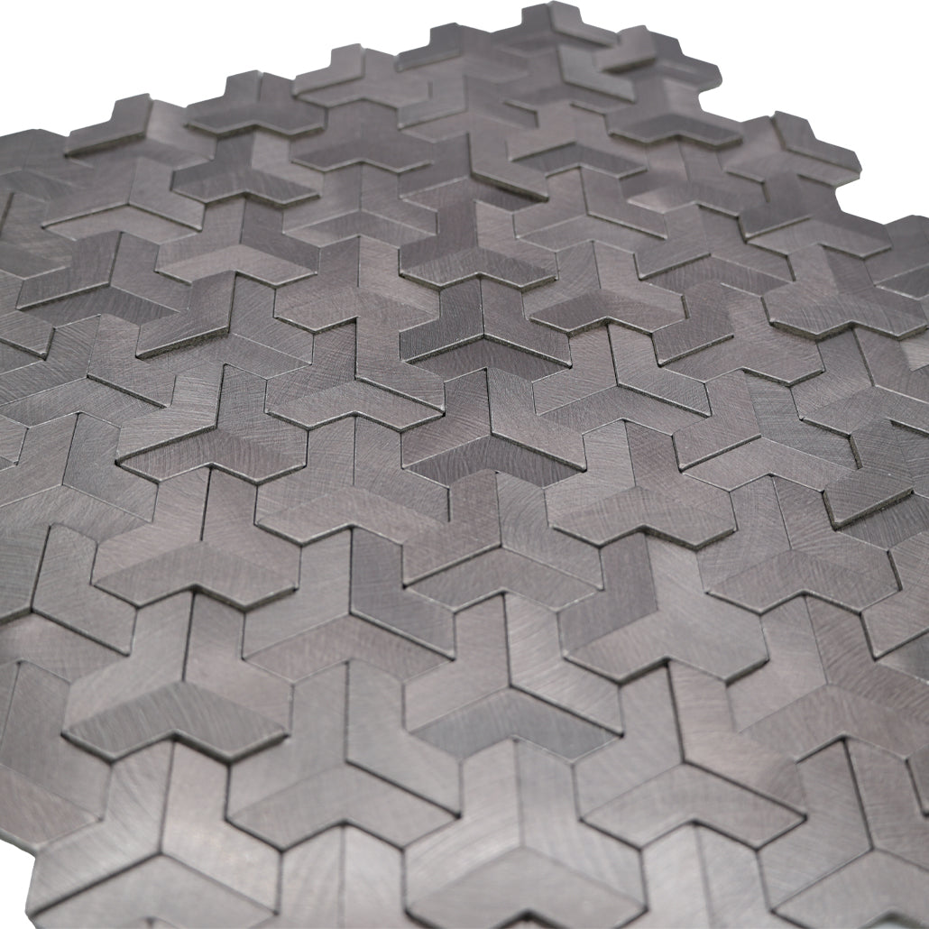 Crédence adhésive | Trifold 3D Anthracite | 30,3×28 cm