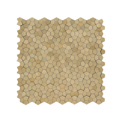 Crédence adhésive | Pentagone 3D Champagne | 28,2×28,2 cm