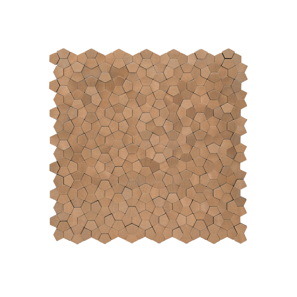 Crédence adhésive | Pentagone 3D Saumon | 28,2×28,2 cm