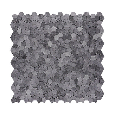 Crédence adhésive | Pentagone 3D Gris | 28,2×28,2 cm
