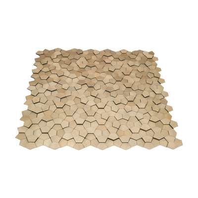 Crédence adhésive | Pentagone 3D Champagne | 28,2×28,2 cm