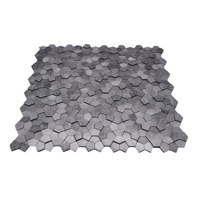 Crédence adhésive | Pentagone 3D Gris | 28,2×28,2 cm