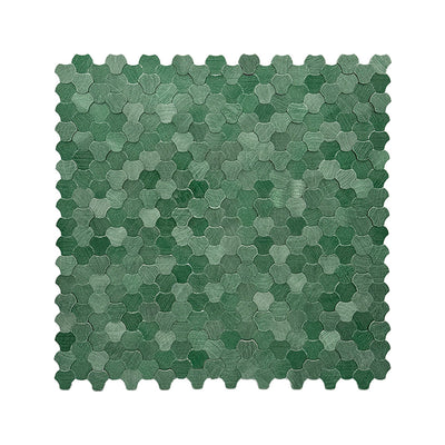 Crédence adhésive | Trilobé 3D Vert foncé | 30,5×29,6 cm