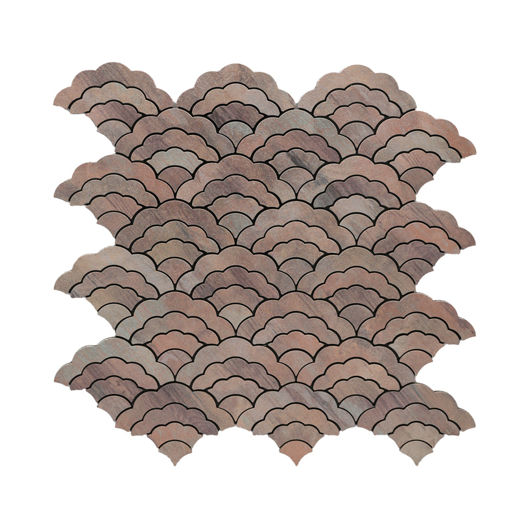Crédence adhésive | Éventail Mauve | 26,8×28,1 cm